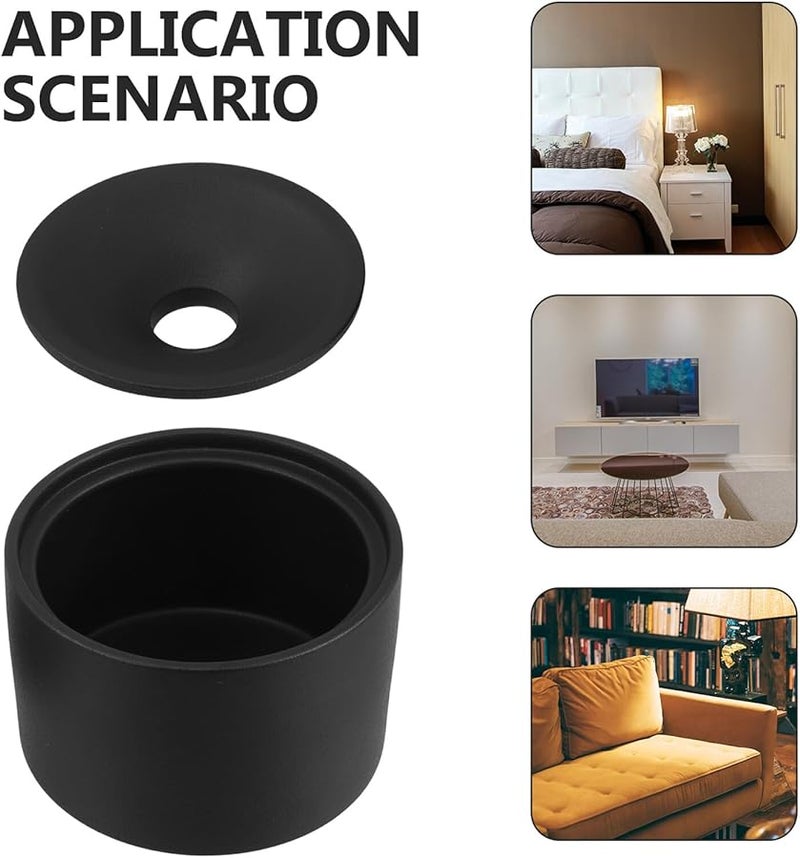 منفضة سجائر خزفية كبيرة بسعة عالية مع غطاء للمنزل والمكتب سهلة التنظيف - Image 3